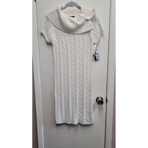 Nwt AGB Dress Crochet White‎ Sweater Dress